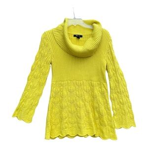 Style & Co. Women’s “Sunny” Cowl Neck Bell/Scalloped Sleeves Tunic Sweater SZ M
